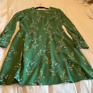 Green floral dress